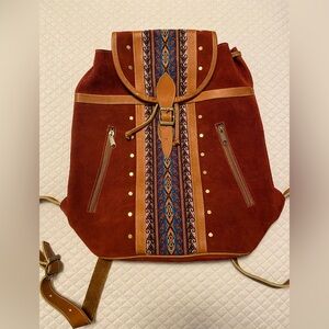 Lema Aparina Brick Red Patterned Backpack